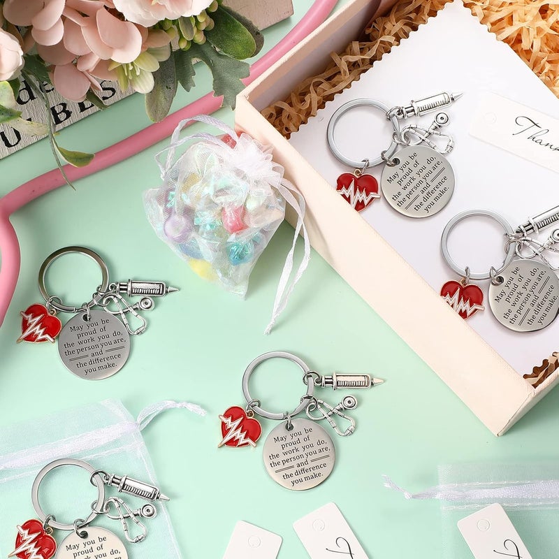 Sureio 36 Pcs Nurse Gifts Nurse Keychain Nurse Week Gifts Employee Appreciation Gift Nursing Student Gifts Medical Assistant - Image 4